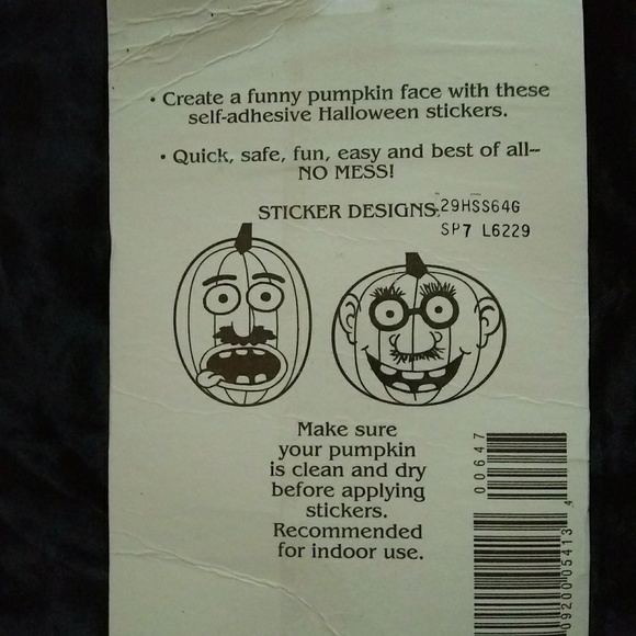 Vtg Jack O Lantern Stickers for Pumpkin Halloween - Picture 7 of 7